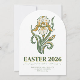 Modern Botanical Easter Blessings Kaart