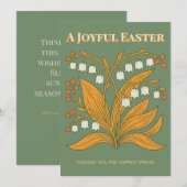 Modern Botanical Easter Blessings Kaart (Voorkant / Achterkant)