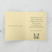 Modern Botanical Easter Blessings Kaart (Binnen)