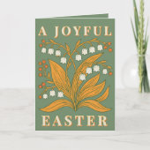 Modern Botanical Easter Blessings Kaart (Voorkant)