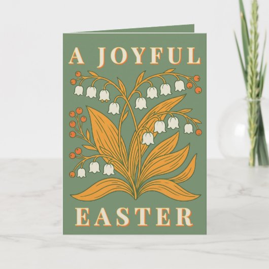 Modern Botanical Easter Blessings Kaart (Voorkant)