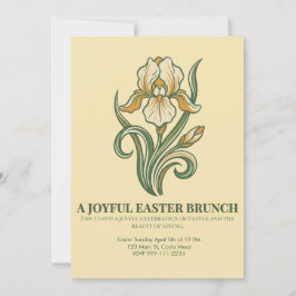 Modern Botanical Easter Blessings Kaart