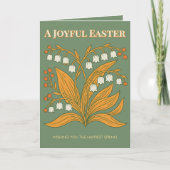Modern Botanical Easter Blessings Kaart (Voorkant)