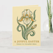 Modern Botanical Easter Blessings Kaart (Voorkant)