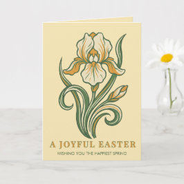Modern Botanical Easter Blessings Kaart