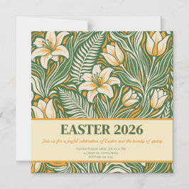 Modern Botanical Easter Blessings Magnetische Uitnodiging