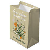 Modern Botanical Easter Blessings Medium Cadeauzakje (Voorkant Gekanteld)