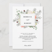 Modern Botanical Engagement Party Uitnodiging (Voorkant)