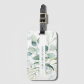 Modern Botanical Eucalyptus Greenery Elegant Bagagelabel (Voorkant (verticaal))