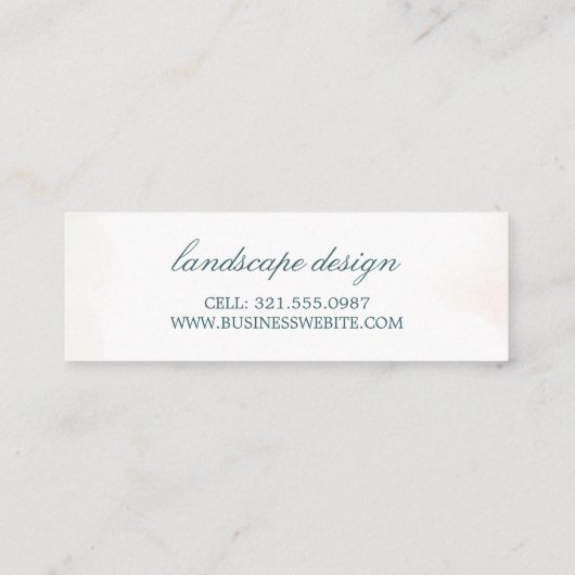 Modern Botanical Eucalyptus Greenery Elegant Mini Visitekaartje (Achterkant)