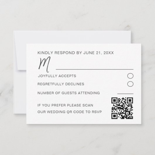 Modern Botanical Eucalyptus Wedding RSVP Card (Achterkant)