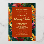 Modern Botanical Floral Charity Event Gala Party Folie Uitnodiging (Voorkant)