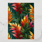 Modern Botanical Floral Charity Event Gala Party Folie Uitnodiging (Achterkant)