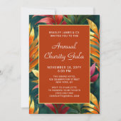 Modern Botanical Floral Charity Event Gala Party Kaart (Voorkant)