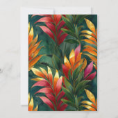 Modern Botanical Floral Charity Event Gala Party Kaart (Achterkant)