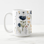 Modern botanical flower mug koffiemok (Links)