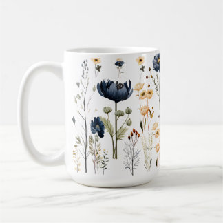 Modern botanical flower mug koffiemok
