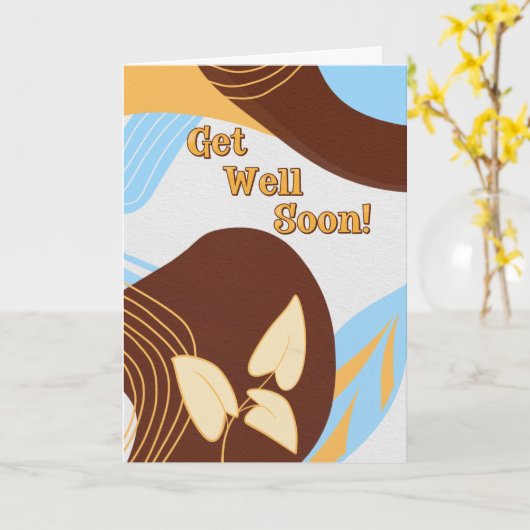 Modern Botanical Get Well Soon Card – Professional Kaart (Gele Bloem)