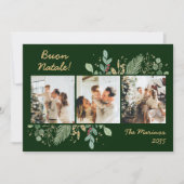 Modern Botanical Greenery Photo Buon Natale Feestdagenkaart (Voorkant)