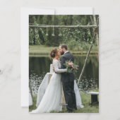 Modern Botanical Greenery Photo Married and Bright Feestdagenkaart (Achterkant)