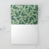 Modern Botanical Greenery Photo Merry Kerstmis Feestdagen Kaart (Binnen)