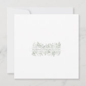 Modern Botanical Greenery Wedding Invitation Kaart (Achterkant)
