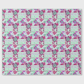 Modern Botanical Holly Jolly Kerstmis Cadeaupapier (Vlak)