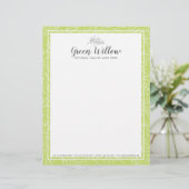 Modern Botanical Leaf Branches Greenery minimalist Briefhoofd (Staand voorkant)