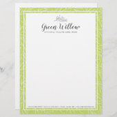 Modern Botanical Leaf Branches Greenery minimalist Briefhoofd (Voorkant / Achterkant)