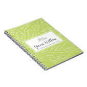 Modern Botanical Leaf Branches Greenery minimalist Notitieboek (Rechterzijde)