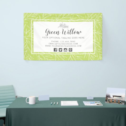 Modern Botanical Leaf Branches Greenery minimalist Spandoek (Beurs)