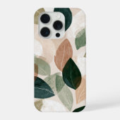 Modern Botanical Leaf Phone Case – Earth Tone  iPhone Hoesje (Achterkant)