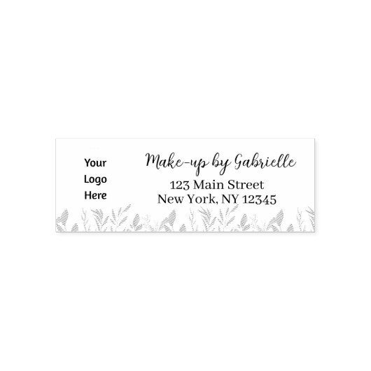 Modern Botanical Logo Script   Zelfinktende Stempel (Design)