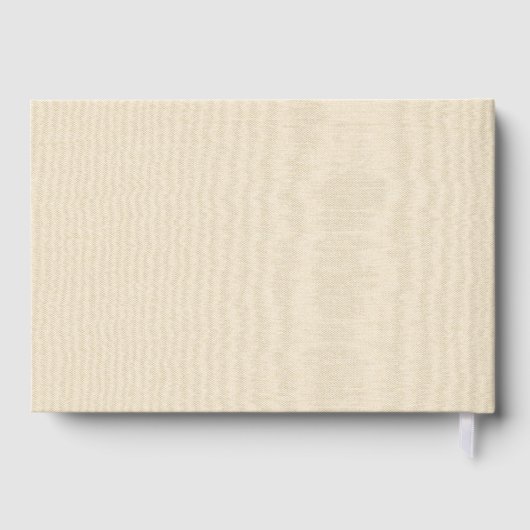 Modern Botanical Monogram Ivory Wedding  Gastenboek (Achterkant)