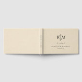 Modern Botanical Monogram Ivory Wedding  Gastenboek (Volledig)
