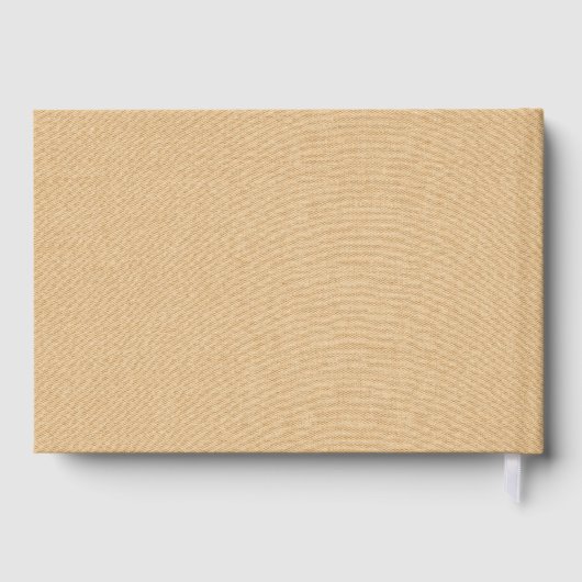 Modern Botanical Monogram Tan Wedding  Gastenboek (Achterkant)