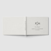 Modern Botanical Monogram Wedding Gastenboek (Volledig)
