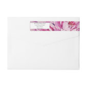 Modern Botanical Pink Peony Return Address (Achterkant)