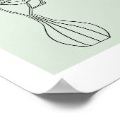 Modern Botanical Sage Green Illustration Poster (Hoek)
