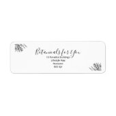 Modern Botanical Script Return Address Label (Voorkant)