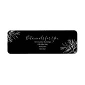 Modern Botanical Script Return Address Label (Voorkant)