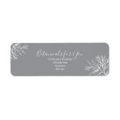 Modern Botanical Script Return Address Label (Voorkant)