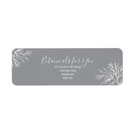 Modern Botanical Script Return Address Label