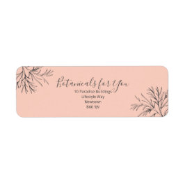 Modern Botanical Script Return Address Label