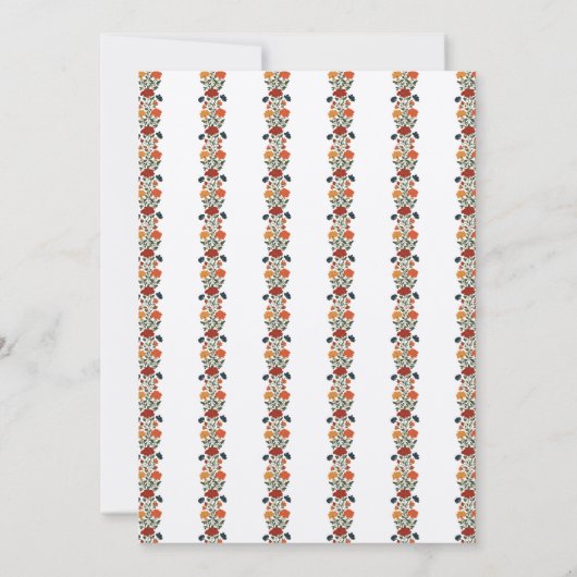 Modern Botanical Summer Fall Wedding Bridal Shower Kaart (Achterkant)