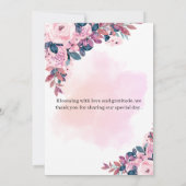 Modern Botanical Wedding Announcement Template Save The Date (Achterkant)