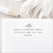 Modern Botanical Wedding Return-adres Etiket (Insitu)