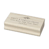 Modern Botanical Wedding Return-adres Rubberstempel (Stempel)