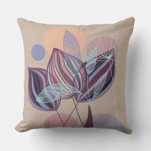 Modern Botanisch Abstract Kussen (Voorkant)