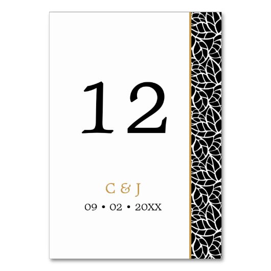 Modern Botanisch Bladpatroonrand Kaart (Achterkant)